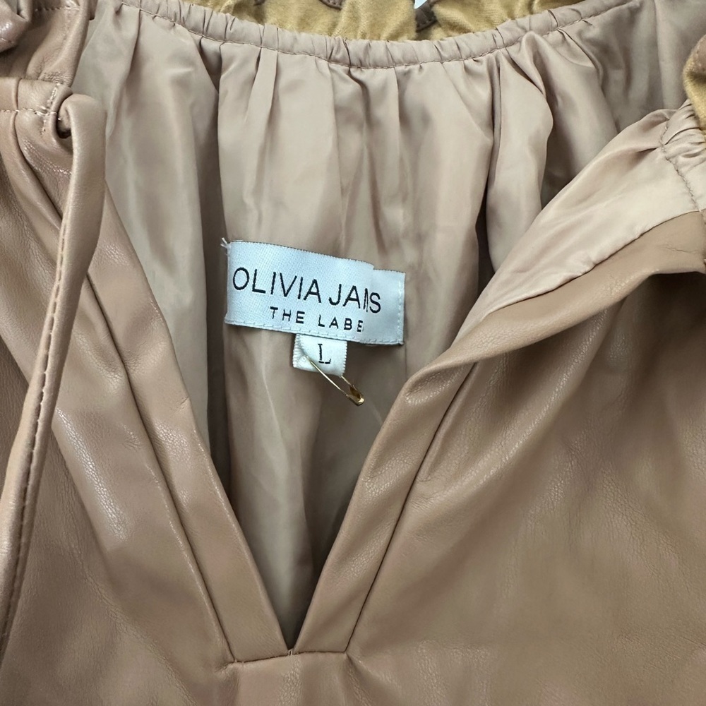 Chic Tan Ruffle Mini Dress - Picture 3 of 7